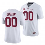 Men's Alabama Crimson Tide #00 Custom White 2019 NCAA Away Game College Football Jersey 2403IIWR3